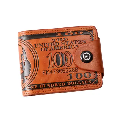 Men's Ultra-Light PU Wallet, US Dollar Pattern, Retro Multi-Card - 6