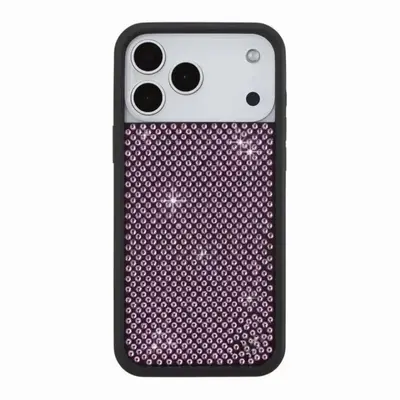 Wildflower WF serisi taşlı telefon kılıfı, iPhone 17 Pro Max uyumlu