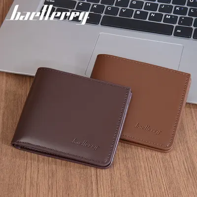 Baellerry Men's Bi-Fold Short Wallet with Multiple Card Slots - 3