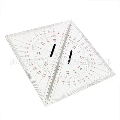 Marine Navigation Triangle Ruler for Distance Measurement and Chart Plotting