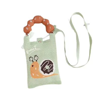 Neue süße Damen-Minibag, vielseitige und modische Handytasche, Cartoon-Stricktasche, Schulterbag, Crossbodybag