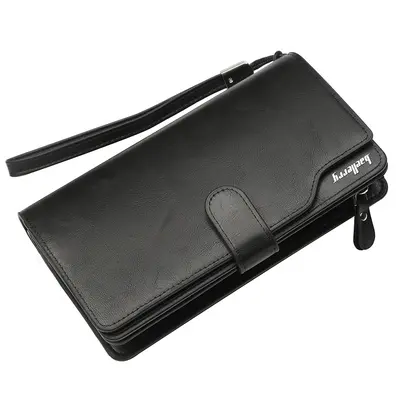 Baellerry New Model Wallet Men's Korean Version Business Zipper Tri-fold Clutch Bag Large Capacity Money Clip - 7