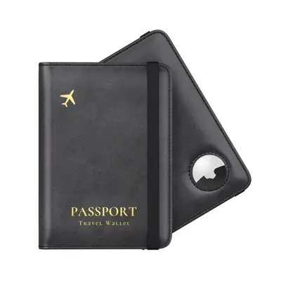 Passport holder with AirTag pocket, adjustable strap - 7