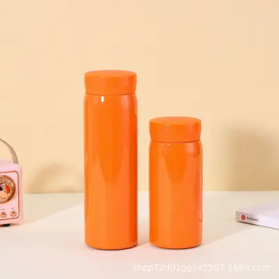 304 Stainless Steel Mini Thermos Cup, Solid Color, Pocket Size - 12