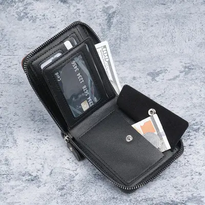 Men's Business Wallet, Large Capacity, Multi-Slot, Retro Leather Card Holder - 3