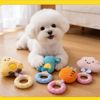 Durable Plush Squeaky Chew-Resistant Dog Toy - 1