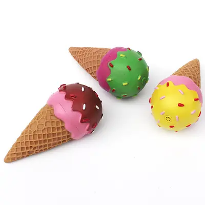 Squeaky Ice Cream Cone Dog Toy, Interactive Chew Toy for Training - 2