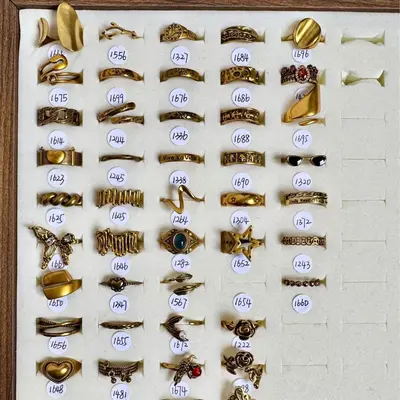 Lanzi Vintage-Retro-Damenring aus hochwertigem antiker Goldtechnik, hochfarbecht, luxuriöses Design, koreanischer Modeschmuck, Fingerring