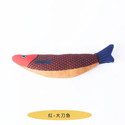 Catnip Linen Fish Cat Toy, Chew-Resistant for Kittens - 12