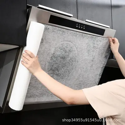 Kitchen range hood oil-proof cover grease absorbent film Japanese grease absorbent paper filter disposable side suction grease absorbent cotton
