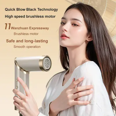 Cross-border New High-Speed Hair Dryer 9-in-1 Hot Air Brush Straight and Curl Dual-Use Curling Iron Foldable Hair Dryer Wholesale