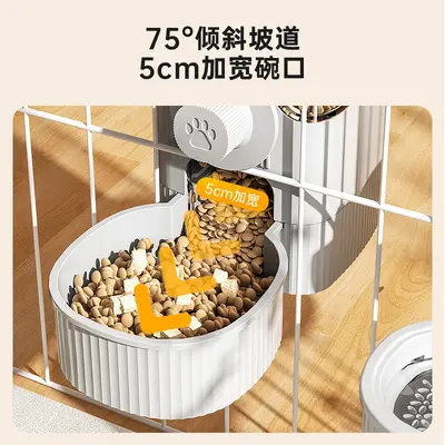 猫咪悬挂式宠物饮水器狗狗喝水用品悬挂笼子狗盆猫碗自动喂食器