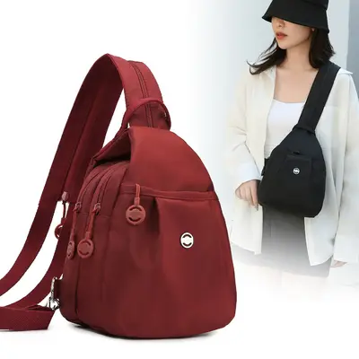 Hochwertige mehrschichtige Nylongewebe Rucksack neue multifunktionale Single-Shoulder Damentasche koreanischer Stil modischer bequemer leichter Rucksack