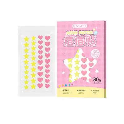 ENSEO Colorful Star Acne Patches, Hydrocolloid Pimple Patch, PE Isolation Patch - 7