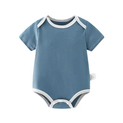 Thin Short-Sleeve Summer Baby Romper for Boys and Girls - 12