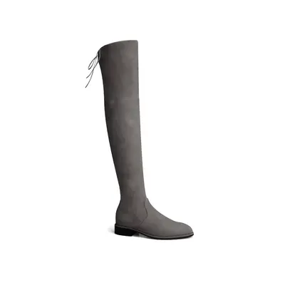 Damen-Reiterstiefel, gefüttert, Blockabsatz, elastisch, overknee - 11