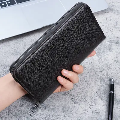 Long Zipper Men's Wallet, Large Capacity, Multi-Card Slots - 8