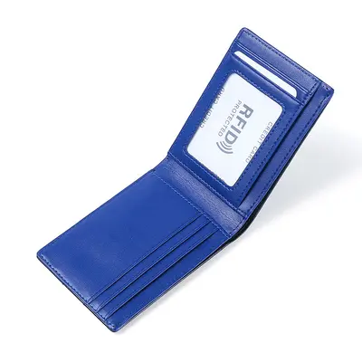 Ultra İnce Erkek Gerçek Deri Cüzdan RFID Korumalı Kart Tutucu - 7