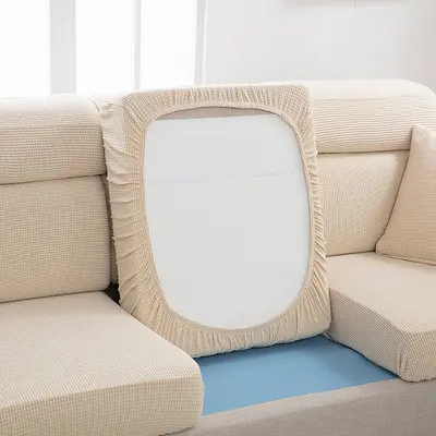 Mais-Samtkissen-Sofabezug, Sofabezug mit vollständiger Abdeckung, hochelastischer Chaiselongue-Kombinationssofabezug, schlicht und modern - 13