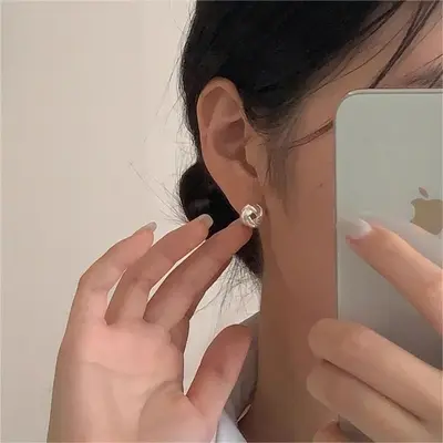 S925 sterling silver stud earrings, hypoallergenic - 12
