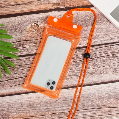 Three-Layer Waterproof Phone Bag with Air Cushion for Swimming and Rafting, Velcro Seal, T - 11