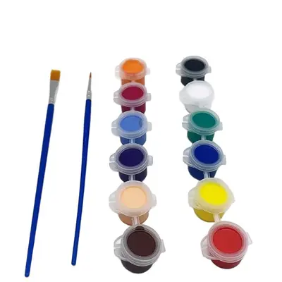 Nezha yüksek parlaklıkta pigment 12 renkli emaye alçı bebek boyama çocuk DIY boyama grafiti akrilik boya seti