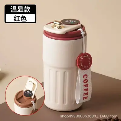 304 Stainless Steel Thermal Mug with Smart Temperature Display - 9