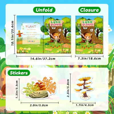 Children's Scene Sticker Book, Farm and Vegetables Theme, Preschool