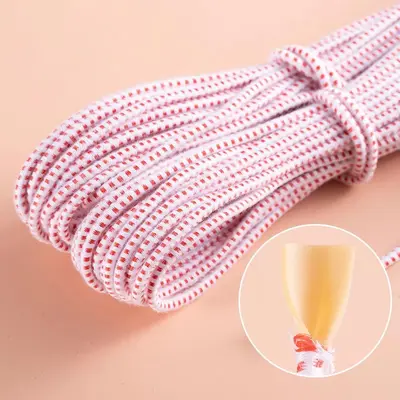 Eski Tip Yuvarlak Elastik Bant Yüksek Elastikiyet Ev Kullanımı İnce Elastik Ip Pantolon Sığır Tendonu Lastik Çocuk Çift Kancalı Ip Atlama Ipi - 8