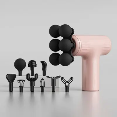 Mini Portable Massage Gun, Multi-Head, for Neck and Muscle Relaxation - 12