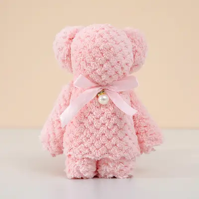 Coral velvet pineapple plaid pearl bear towel souvenir opening birthday return gift wedding celebration store gift towel - 9