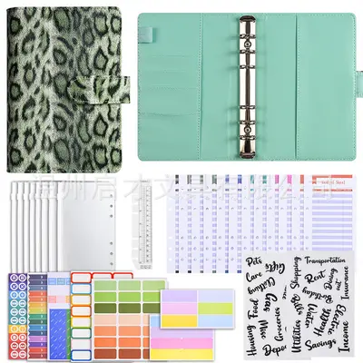 Leopard Print A6 Loose-Leaf Planner and Accounting Notebook - 8