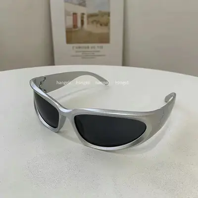 Future technology polarized surround sports bicycle sunglasses internet celebrity street photography trend concave shaped sunglasses - 8