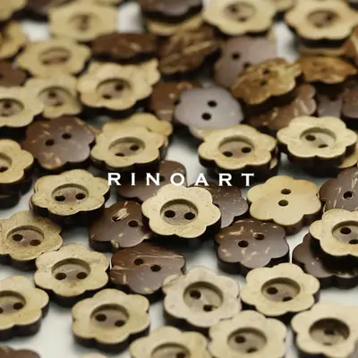 Eco-Friendly Plum Blossom Coconut Shell Buttons for DIY