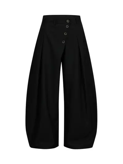 Men's and Women's Summer Drape Retro Button Casual Trousers