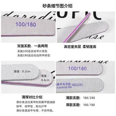 Nail polishing kit, sponge files and buffer strips - 6