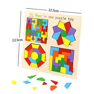 Tangram-Puzzlebausteine, runde und herzförmig, Lernspielzeug
