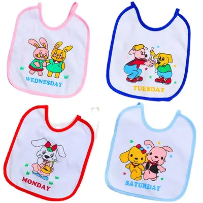 Baby cotton bib, waterproof, hanging style
