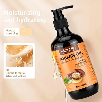 Makino Argan Yağlı Bitkisel Saç Yağı, Organik Saf Yağ, Kabarık Uçları Düzeltir - 7