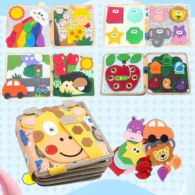 Montessori Keçe Bez Sessiz Kitap Gökkuşağı 3D Stereo Erken Eğitim