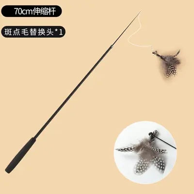 Long Retractable Feather Cat Teaser Wand - 9