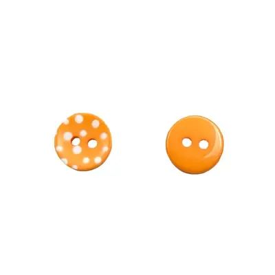 Cartoon Orange Polka Dot Basin-Shaped 2-Hole Button DIY Handmade Label Decorative Button Children's Clothing Button Craft Button