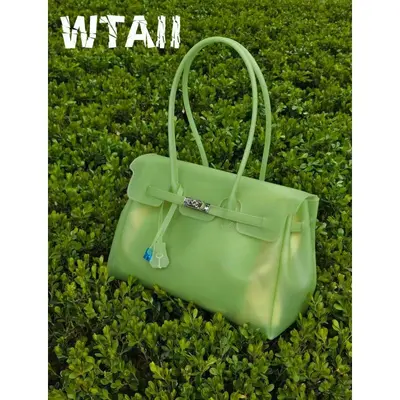 Transparent Jelly Tote Bag, Large Capacity, Women's Underarm Bag - 10