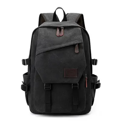 Men's Retro Canvas Backpack, Large Capacity for Travel and Outdoor Use - 7