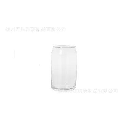 Glasbecher mit Bambusdeckel und Strohhalm, transparent, Mason-Jar-Stil, Sublimations-Cola- - 7