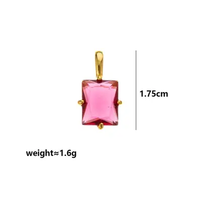 Geometrik burç taşı kolye, çintamani ayarı, zirkon - 13