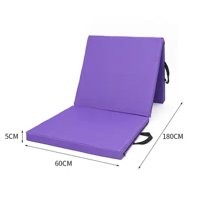 Üç Katlanır Kalın Kaymaz Yoga Matı 10 mm Taşınabilir Fitness ve Dans Matı - 8