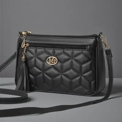 Tassel Soft Leather Women's Shoulder Bag, Large Capacity Crossbody Bag - 12