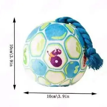 Dog Squeaky Ball and Cotton Rope Toy Set, Durable, Interactive Pet Toy - 3