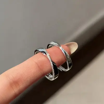 Mobius Guardian Star Ayak Gümüş Çift Yüzük Saf Gümüş Yüzük 999 Niş Hafif Lüks Yüksek Kalite Doğum Günü Hediyesi